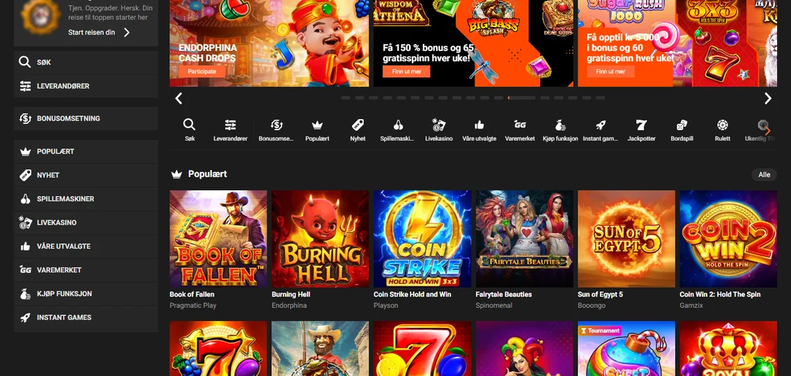 Spill populære spilleautomater GGBet