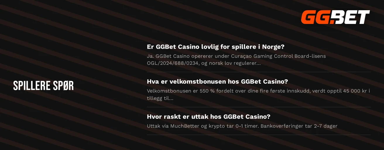 Se spillerspørsmål besvart