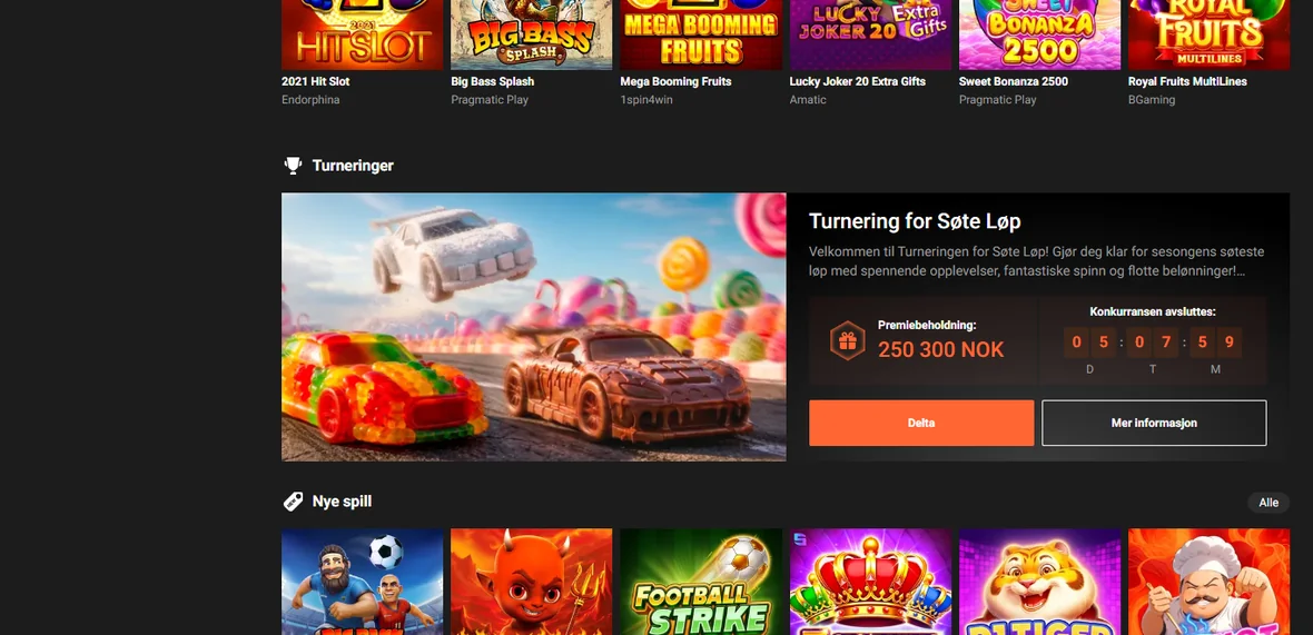 Join turneringer og vinn premier